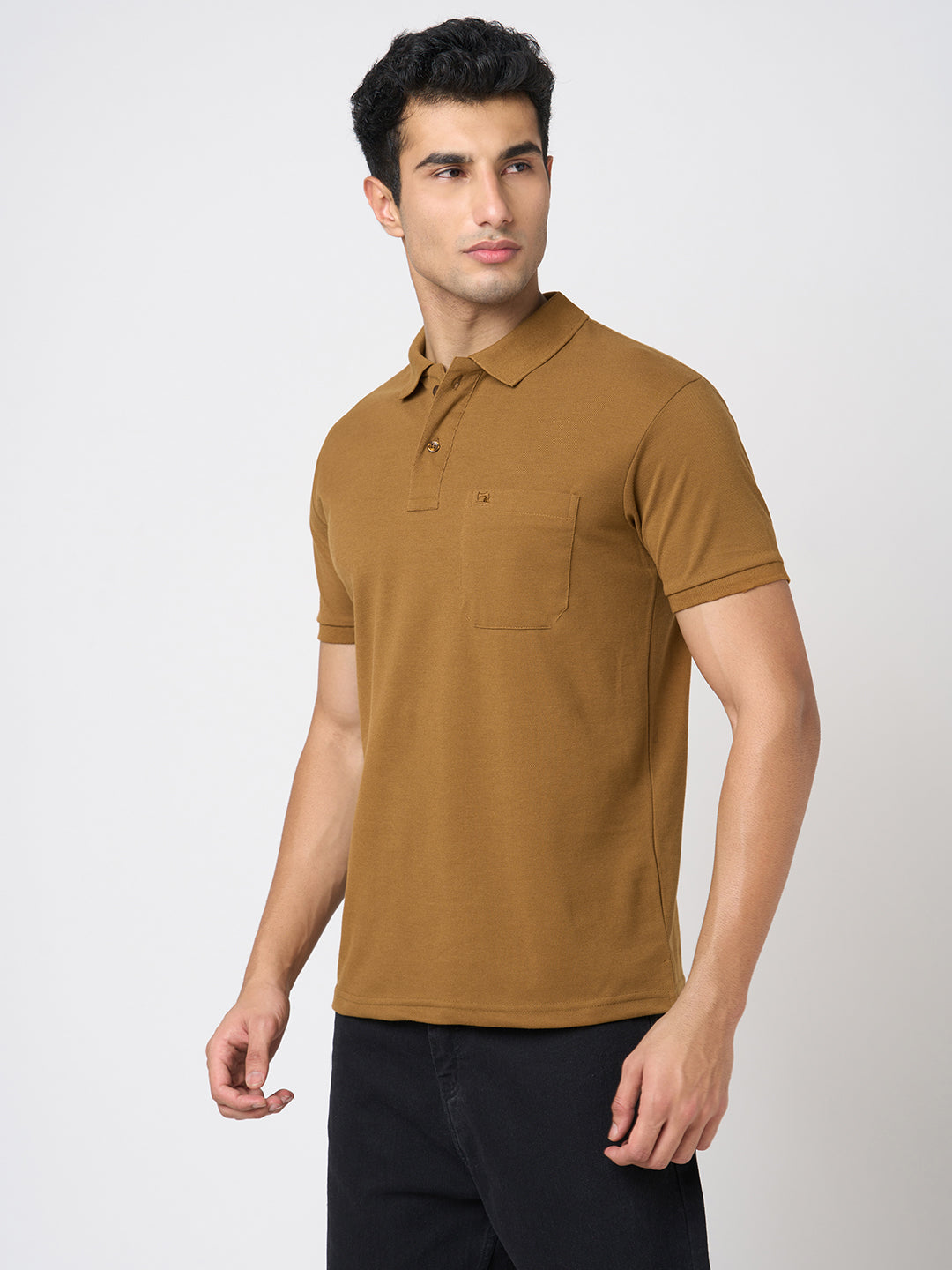 STITCH HUB Men's Copper Matty Polo - Cotton Rich Blend, Breathable, Stylish & Comfortable for Casual & Formal Wear