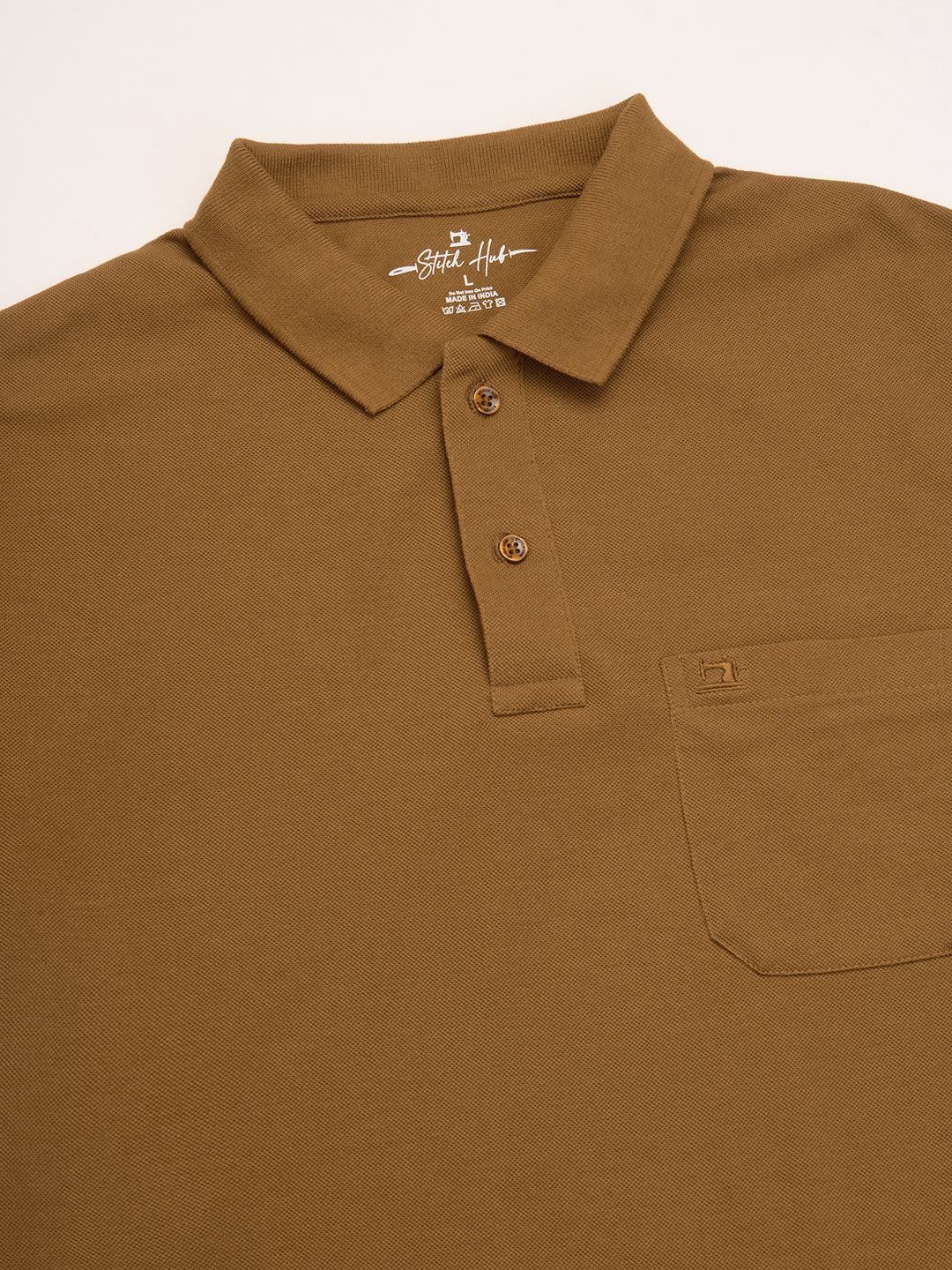 STITCH HUB Men's Copper Matty Polo - Cotton Rich Blend, Breathable, Stylish & Comfortable for Casual & Formal Wear