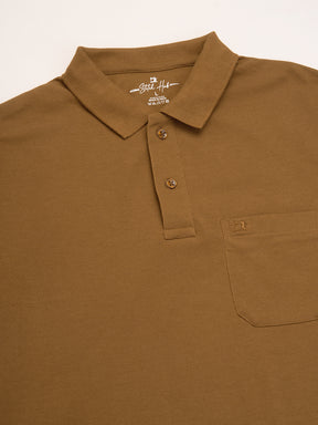 STITCH HUB Men's Copper Matty Polo - Cotton Rich Blend, Breathable, Stylish & Comfortable for Casual & Formal Wear