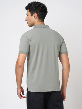 STITCH HUB Men's Matty Polo Tshirt – Cotton Rich Blend, Stylish Grey, Breathable & Durable, Perfect for Casual & Outdoor Wear