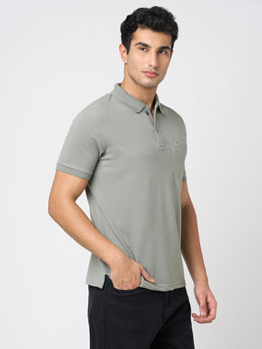 STITCH HUB Men's Matty Polo Tshirt – Cotton Rich Blend, Stylish Grey, Breathable & Durable, Perfect for Casual & Outdoor Wear