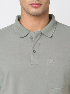 STITCH HUB Men's Matty Polo Tshirt – Cotton Rich Blend, Stylish Grey, Breathable & Durable, Perfect for Casual & Outdoor Wear