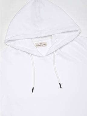 Stitch Hub White Loop knit Hoodie - Long Sleeve, Regular Fit