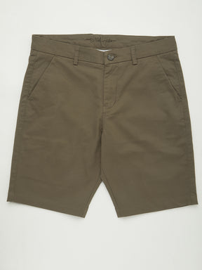Stitch Hub Men's Coffee Solid Cotton Shorts - Comfort and Style Combined