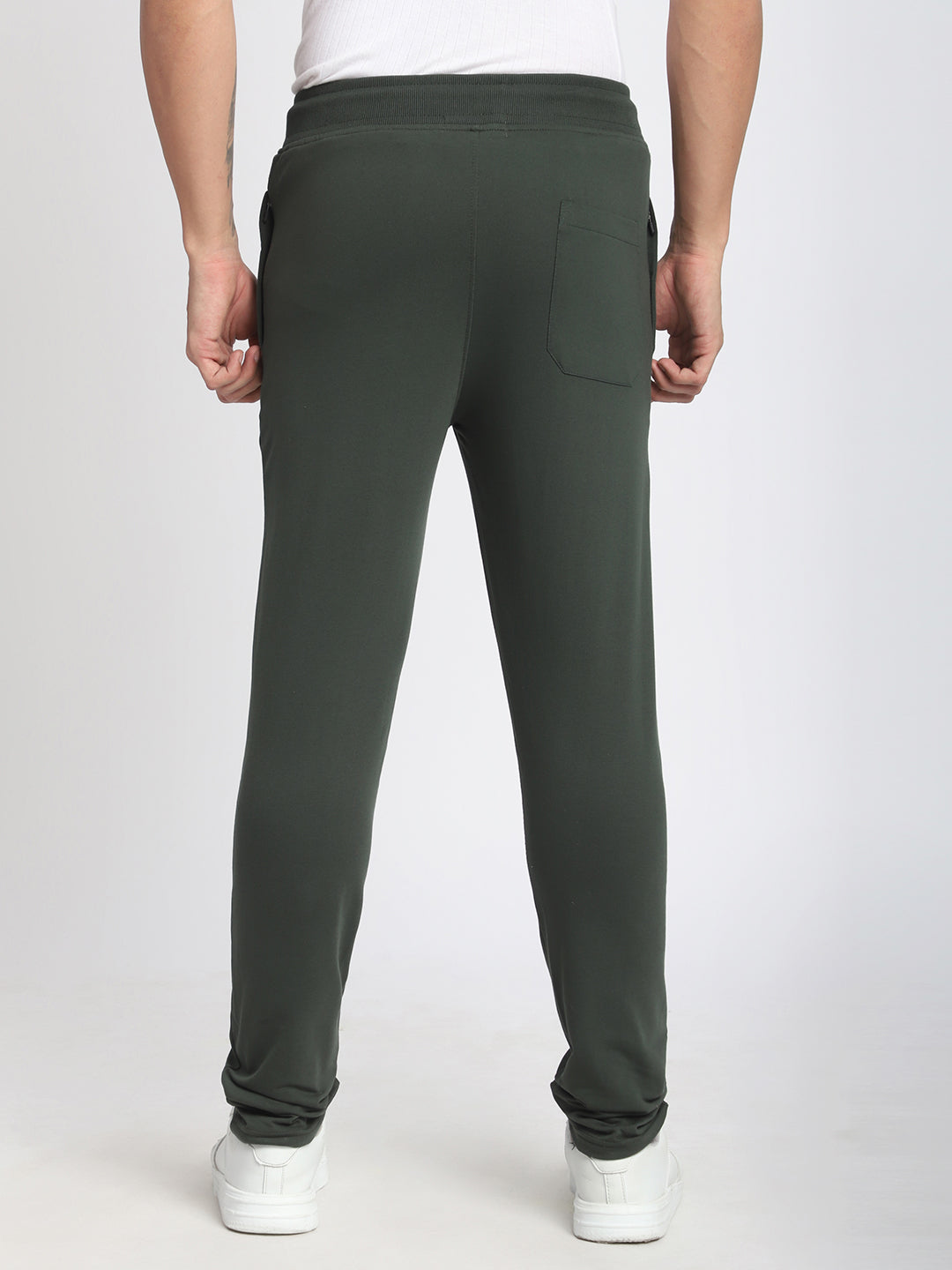 Stitch Hub Olive Loop knit Track Pant for Men