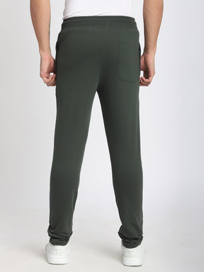 Stitch Hub Olive Loop knit Track Pant for Men