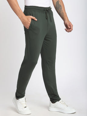 Stitch Hub Olive Loop knit Track Pant for Men