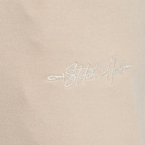 Stitch Hub Beige Loop knit Track Pant for Men