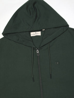 Stitch Hub Olive Loop knit Zipper Hoodie - Long Sleeve, Regular Fit