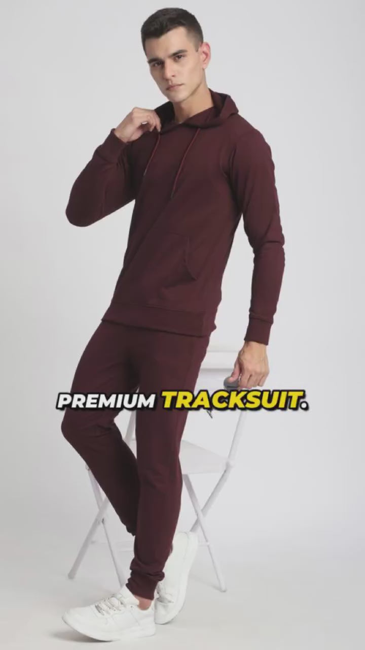 Stitch Hub Wine Loop knit Joggers for Men